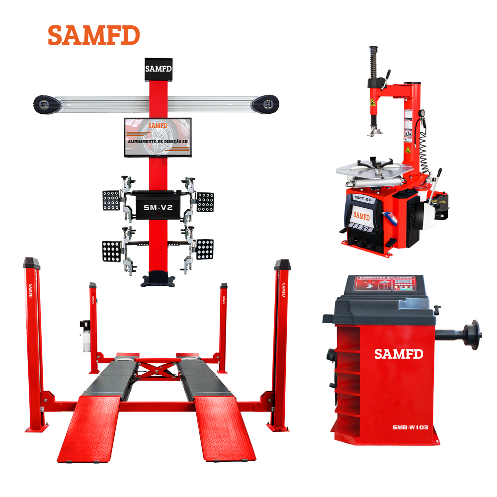 Tire Changer Machine - เครื่องตั้งศูนย์ล้อ 3 มิติ พร้อมลิฟท์ยกรถ เครื่องถอดยาง และเครื่องถ่วงล้อ