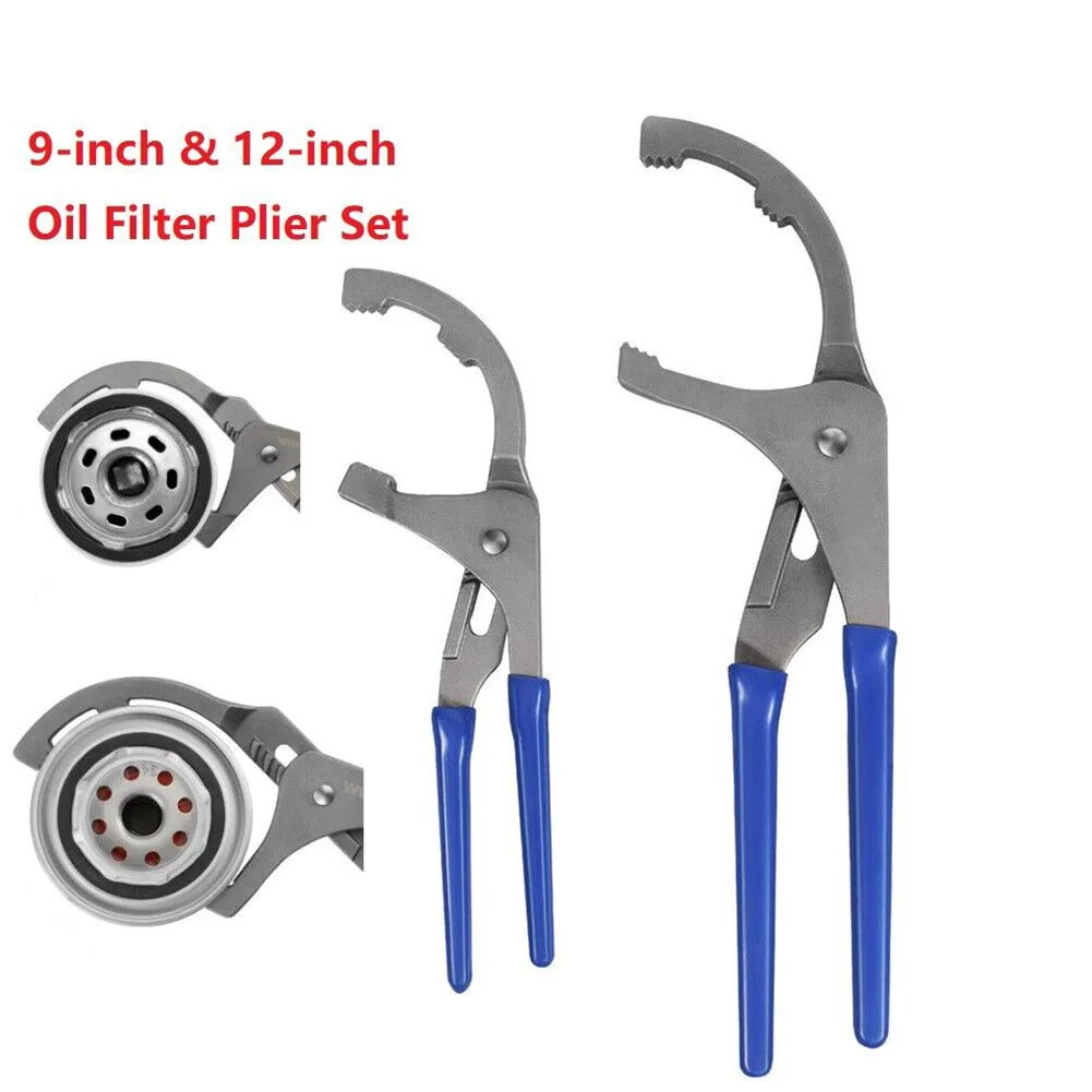 Oil Filter Wrench - 9 นิ้ว/12 นิ้วกรองน้ํามันคีม CLAMP ประเภทประแจปรับ 44.5-95