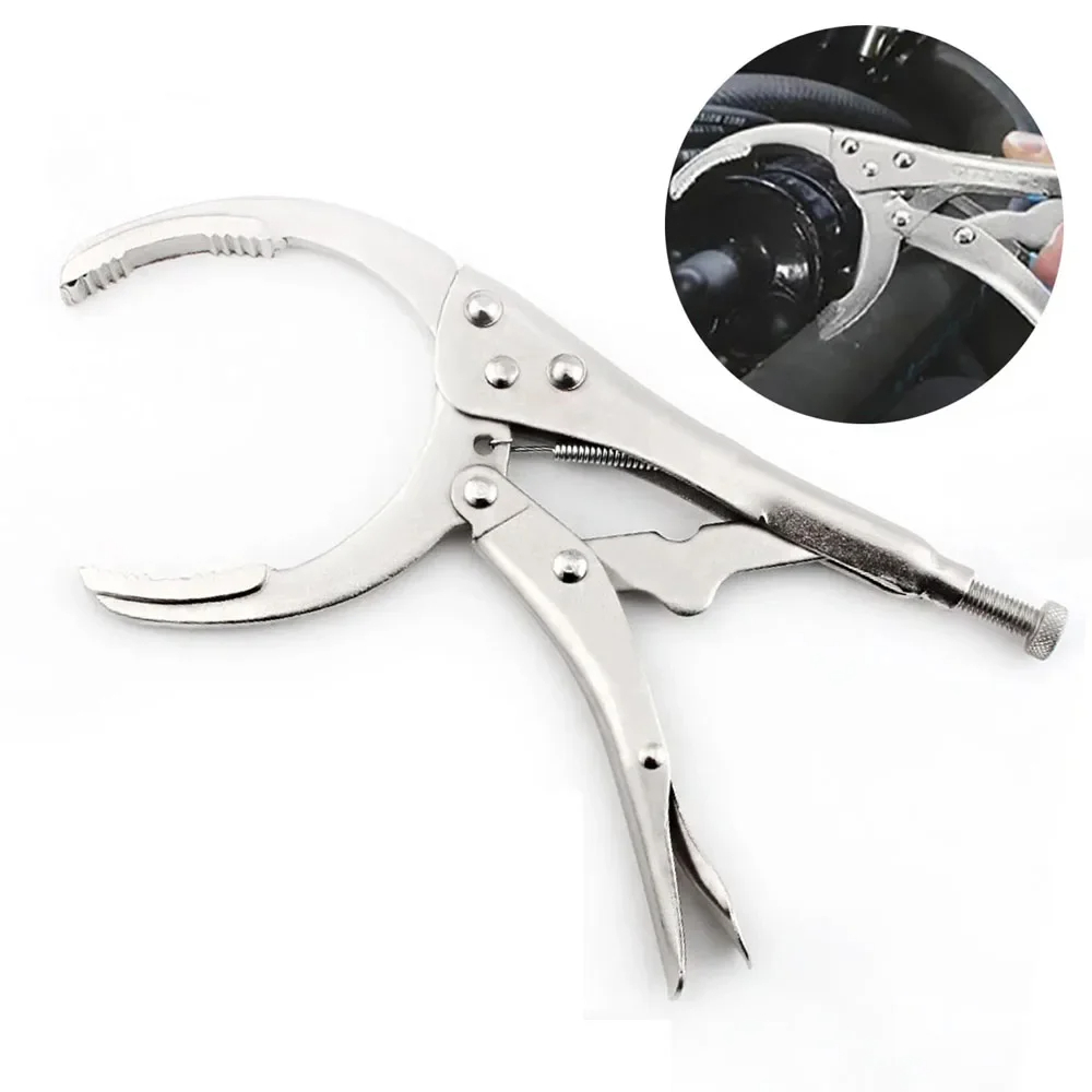 Oil Filter Wrench - ประแจกรองน้ำมันเครื่องแบบปรับได้อเนกประสงค์ - เครื่องมือถอดประกอบรถยนต์ - ตัวหนีบซ่อมสำหรับเปลี่ยนถ่ายน้ำมันเครื่อง