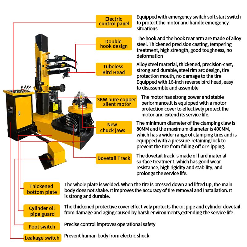 เครื่องเปลี่ยนยางรถบรรทุกไฟฟ้า - Tire Changer Machine บทวิจารณ์และราคา