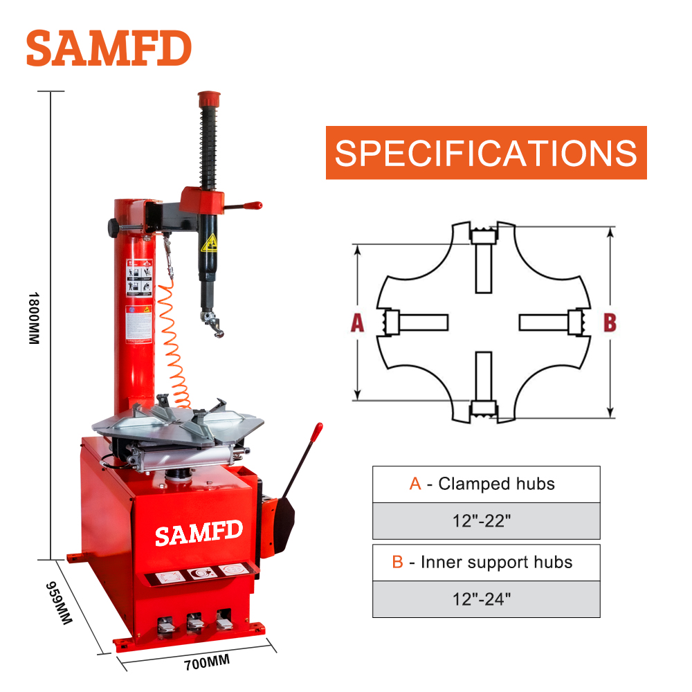 เครื่องเปลี่ยนยางรถยนต์อัตโนมั - Tire Changer Machine บทวิจารณ์และราคา